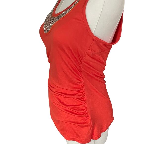 iZ Byer Y2K Stretch Cut Out Tank Beaded Neckline Going Out Top Size Medium - Picture 3 of 8